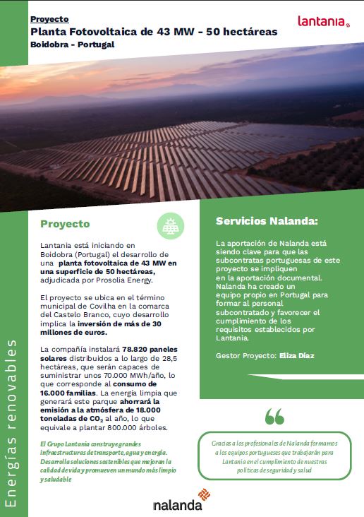 Proyecto Planta Fotovoltaica en Boidobra (Portugal)_LANTANIA