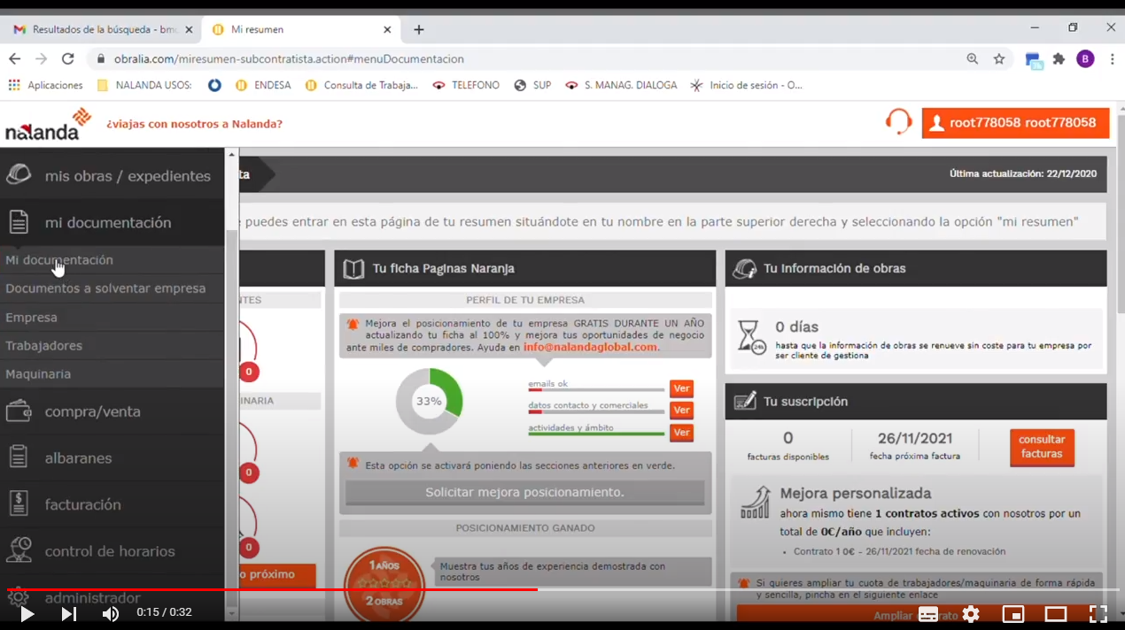 empezar a subir documentación de empresa